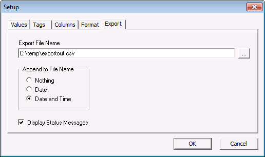 Export page